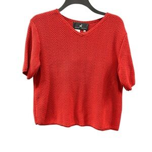 Peruvian Connection Red Knit Top